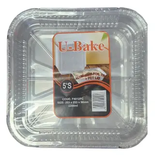 Aluminium Foil Tray + PET Lid 353 x 253 x 56mm (2200ml)