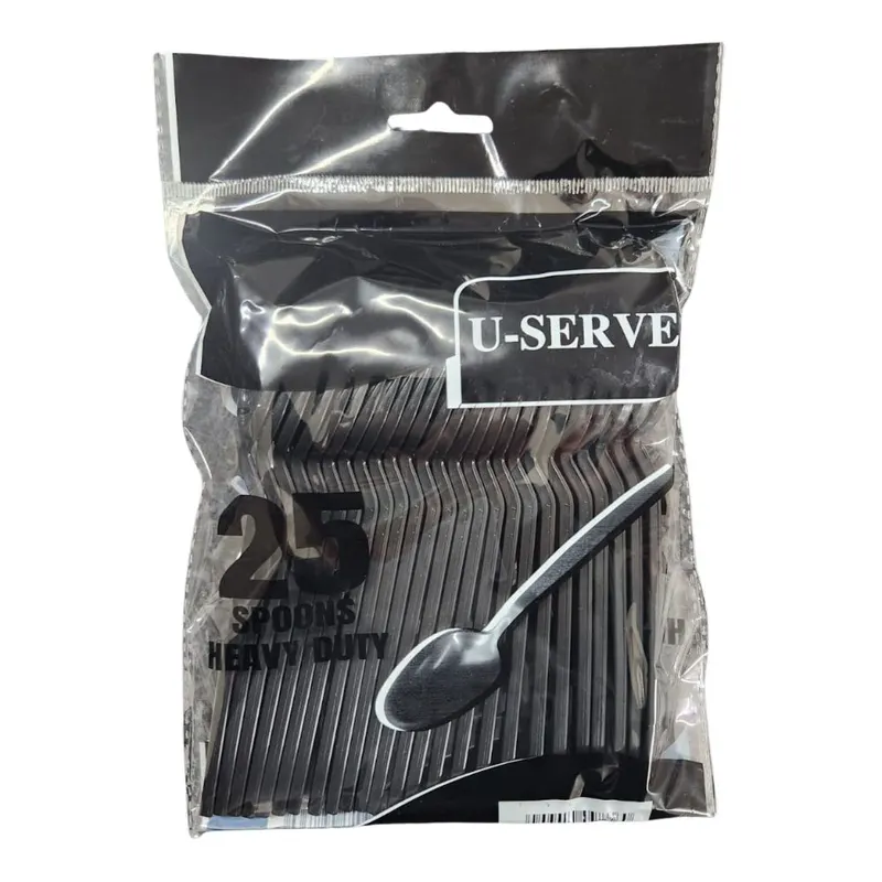 U-Serve Heavy Duty Spoon Black - 25s