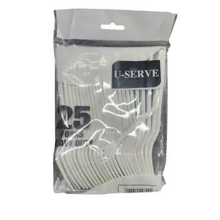 U-Serve Heavy Duty Forks White - 25s