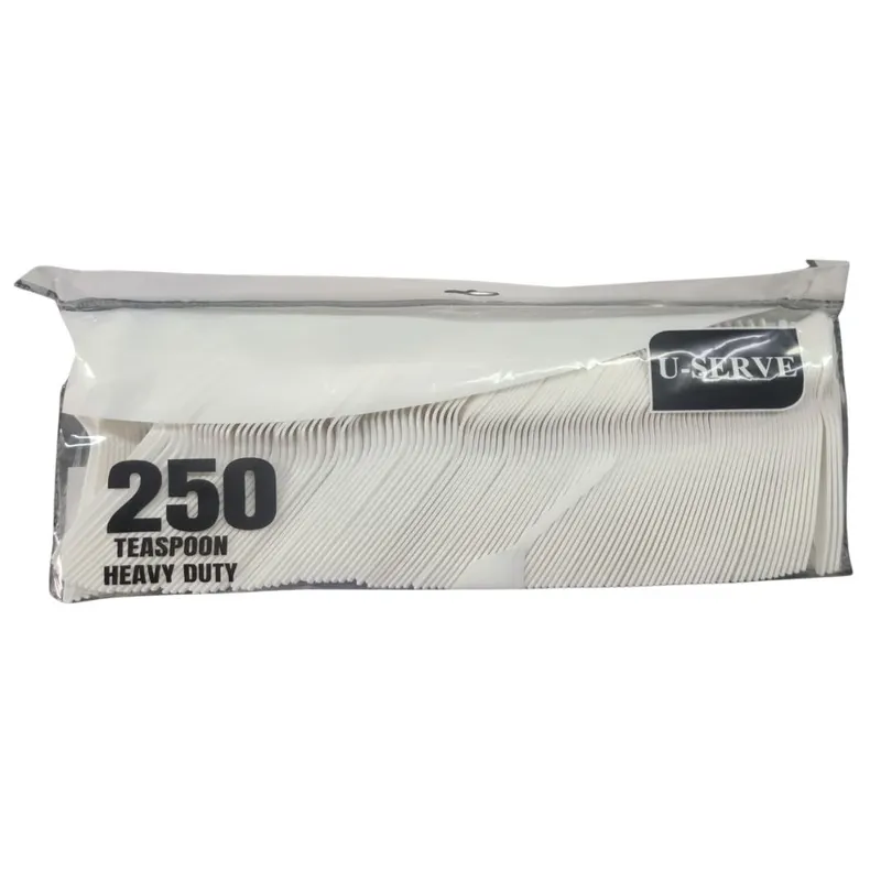 U-Serve Heavy Duty Teaspoon White - 250s