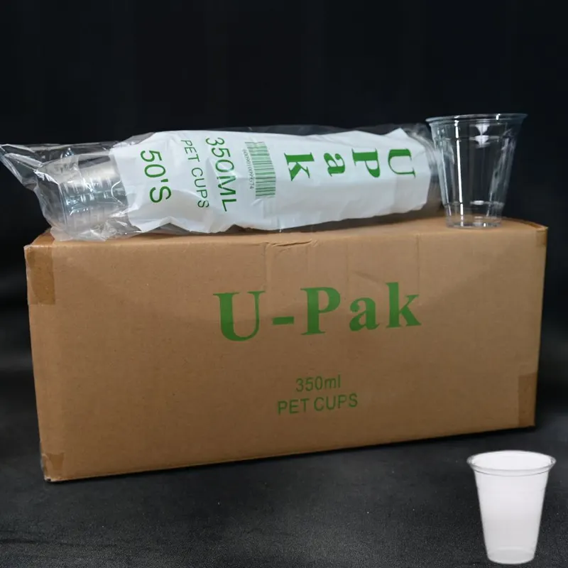 U-SERVE 350ml CLEAR CUP (GREEN)