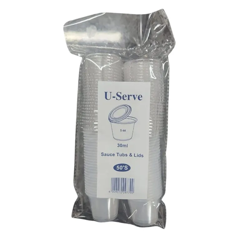 U-Serve - 30ML Sauce Tubs And Lids